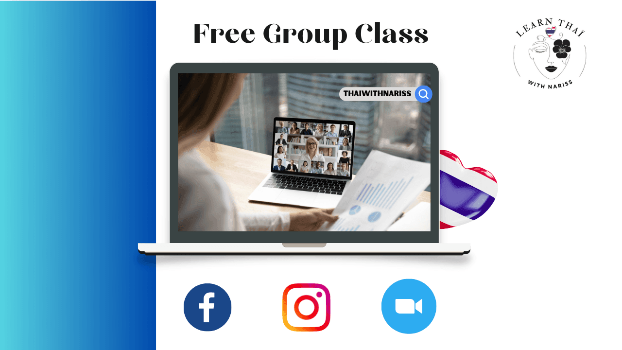 Free Monthly Thai Group Class - Learn Thai Online With Teacher Nariss 