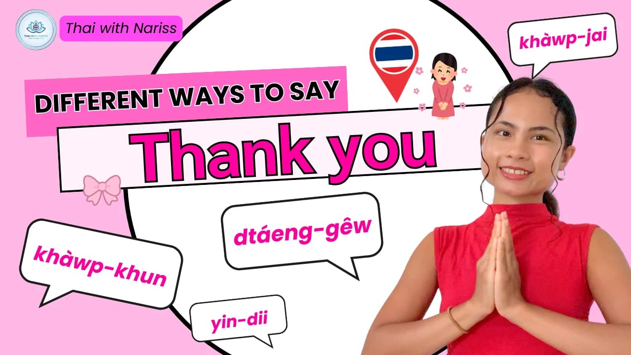 How to Say Thank You in Thai