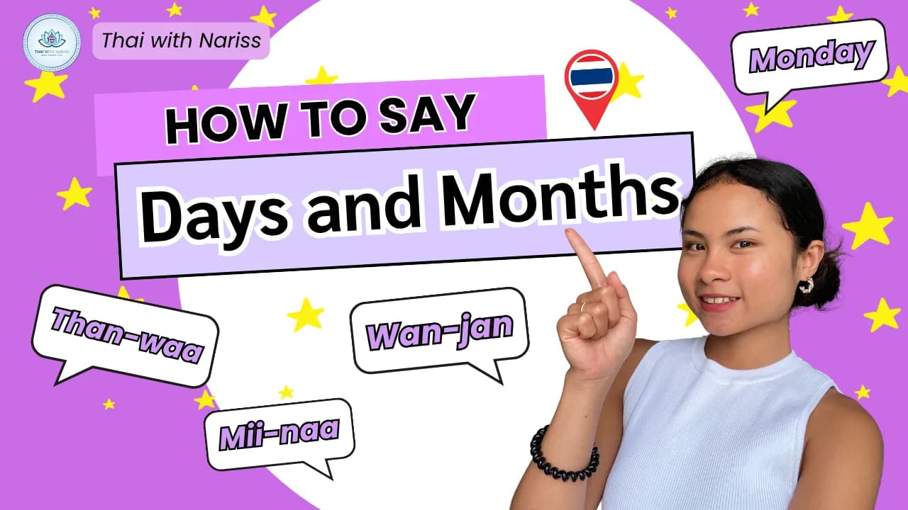 Months and Days in Thai