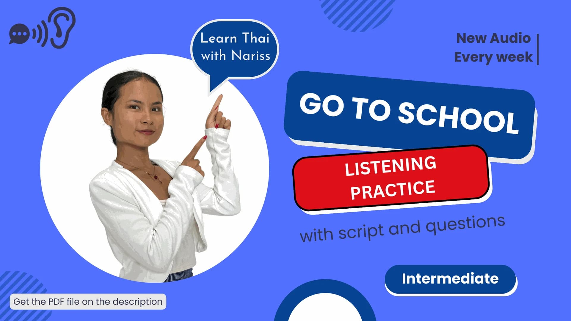 Thai Listening Practice: Go to School